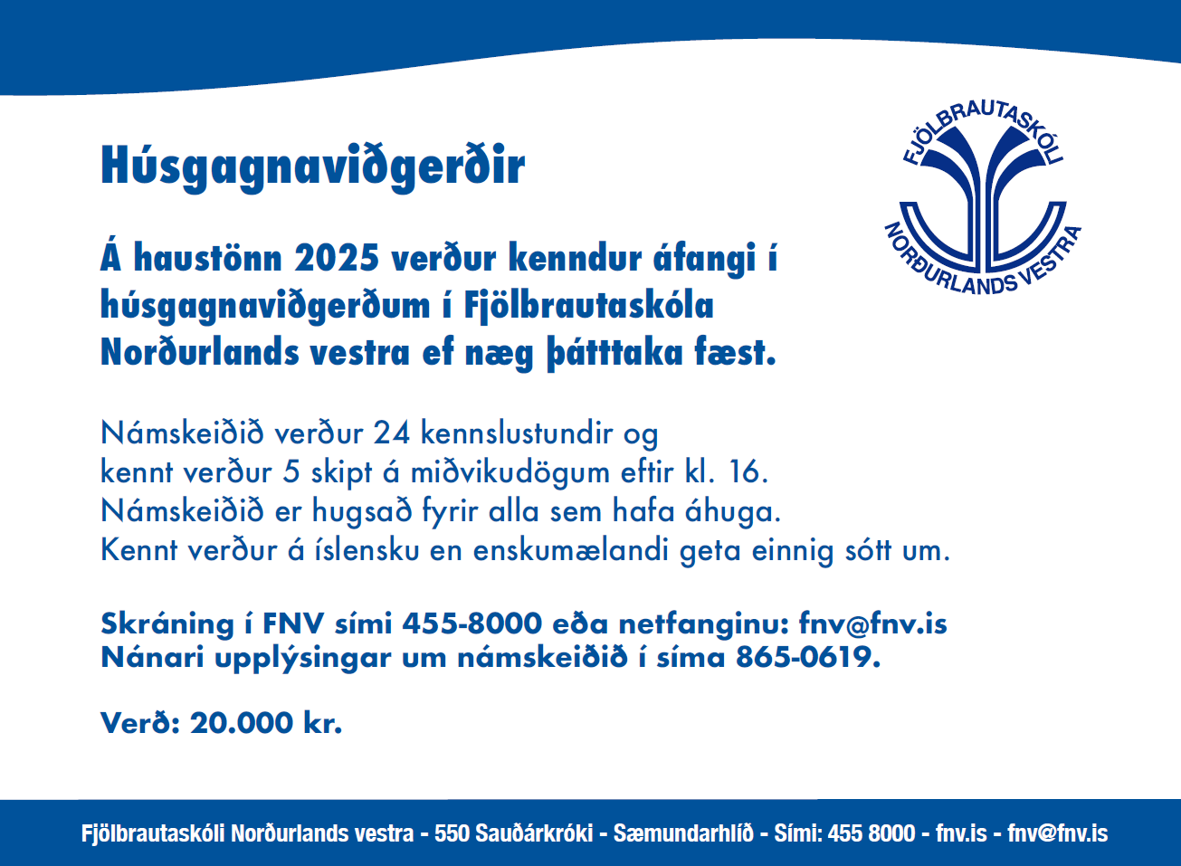 Húsgagnaviðgerðir auglýsing