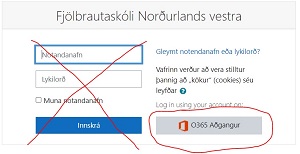 Innskráning á Moodle