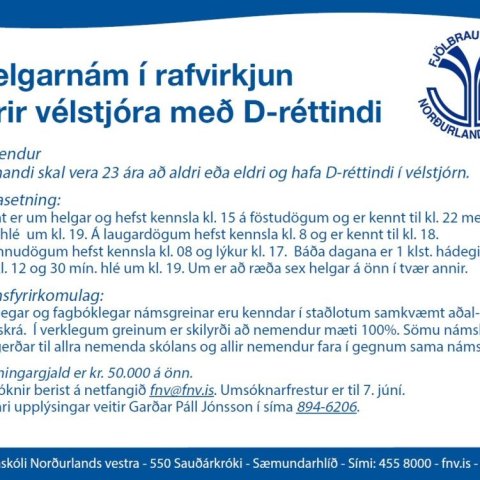 Rafvirkjun fyrir vélstjóra