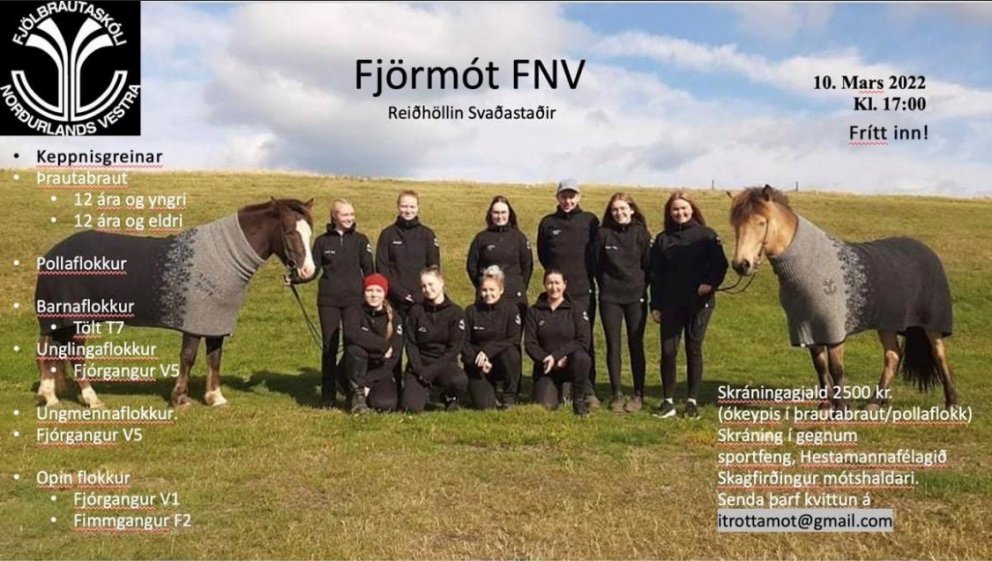 Auglýsing fyrir fjörmót FNV 2022