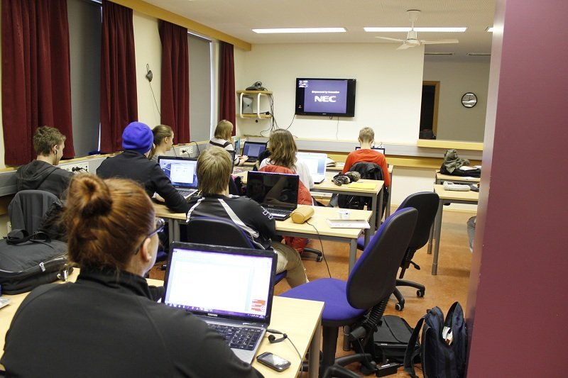 Mynd frá fyrsta starfsári dreifnáms á Hvammstanga