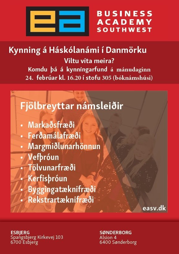 Kynning á háskólanámi í Esbjerg