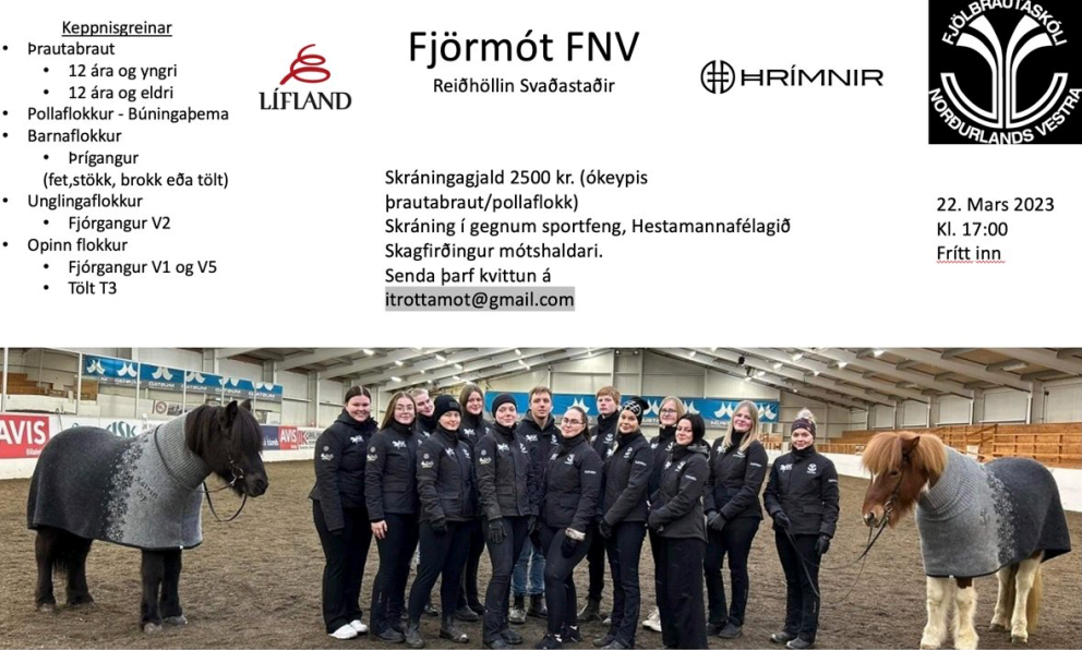 Auglýsing fyrir fjörmót FNV 2023