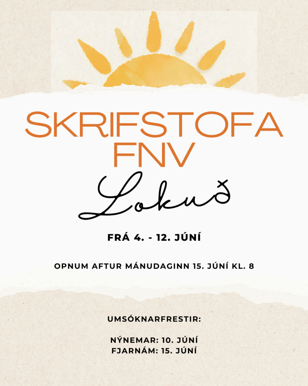 Lokun skrifstofu