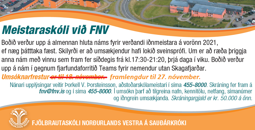 Auglýsing um meistaraskóla