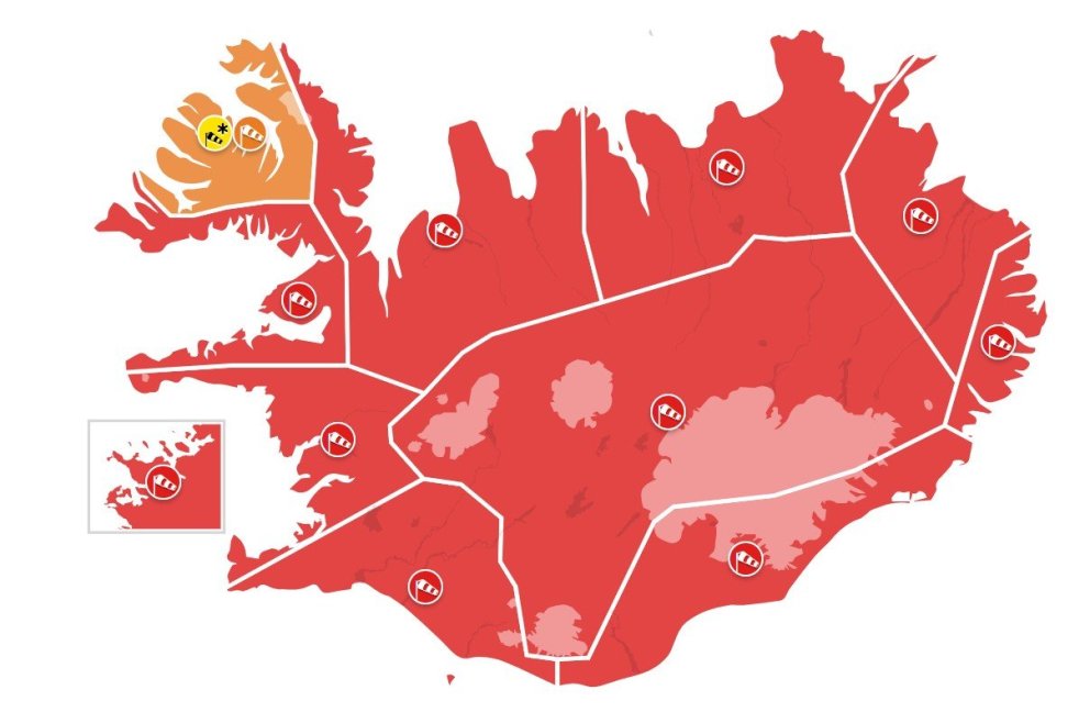 Mynd með frétt (skjáskot af vedur.is)