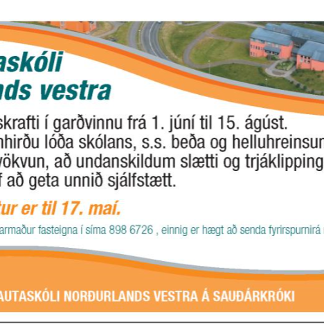 Auglýsing um starf við garðvinnu