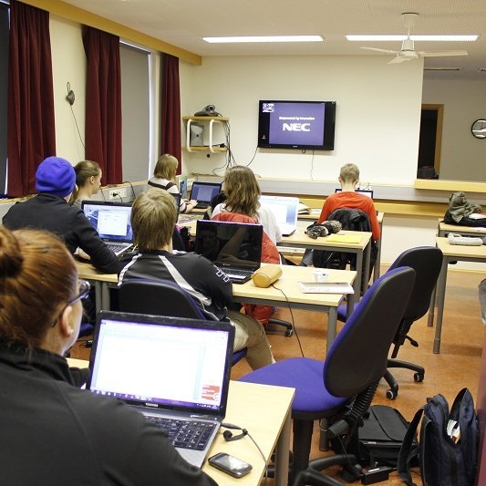 Mynd frá fyrsta starfsári dreifnáms á Hvammstanga