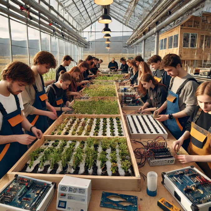 Tillaga chatgpt að mynd fyrir verkefni um Aquaponics.