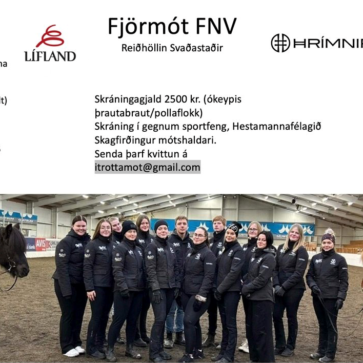 Auglýsing fyrir fjörmót FNV 2023