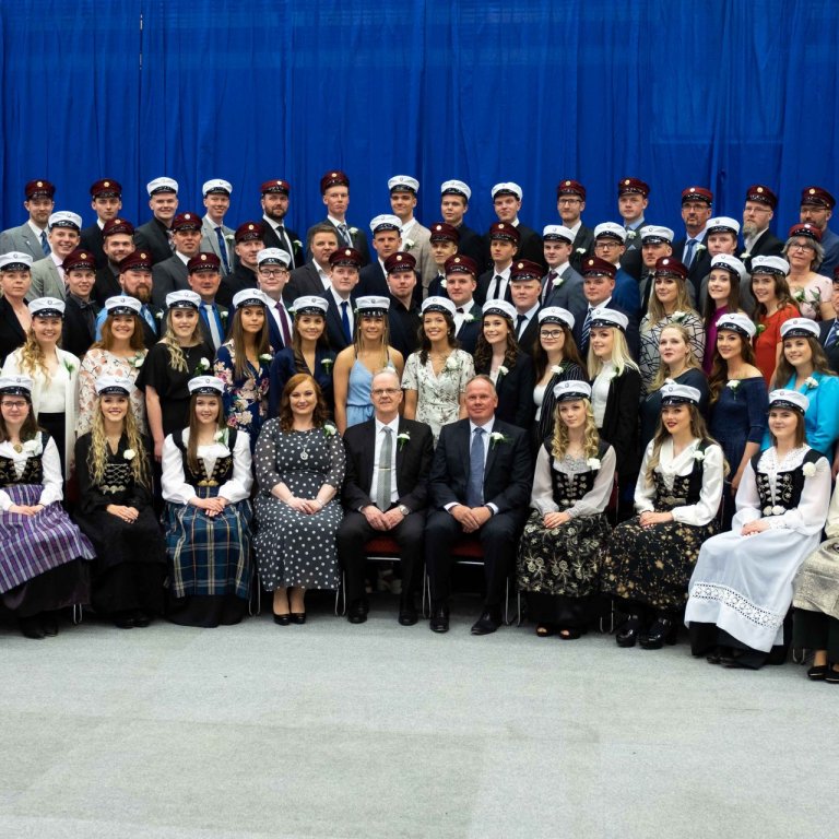 Mynd frá brautskráningu 2019