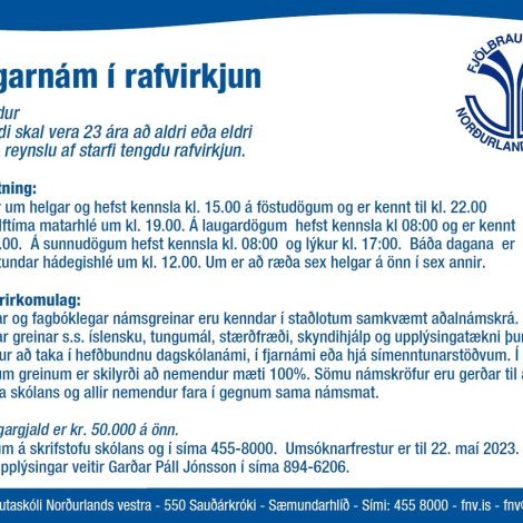 Auglýsing fyrir helgarnám