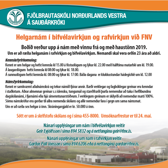 Helgarnám í bifvélavirkjun og rafvirkjun