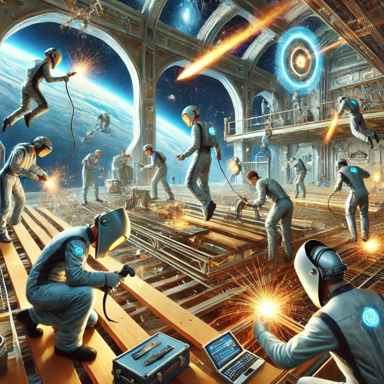 Nemendur FNV stóðu sig vel í húsasmíði og suðu.