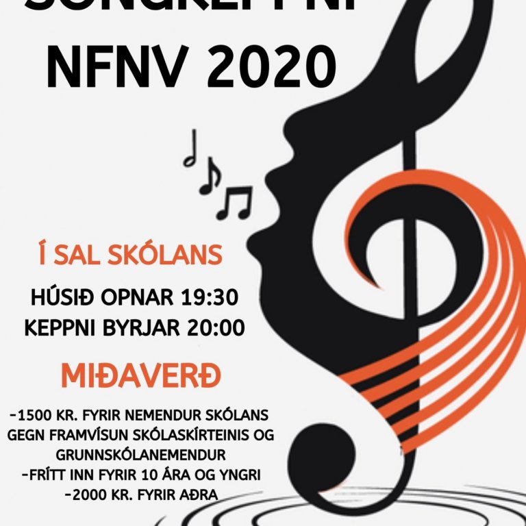 Auglýsing fyrir Söngkeppni NFNV 2020