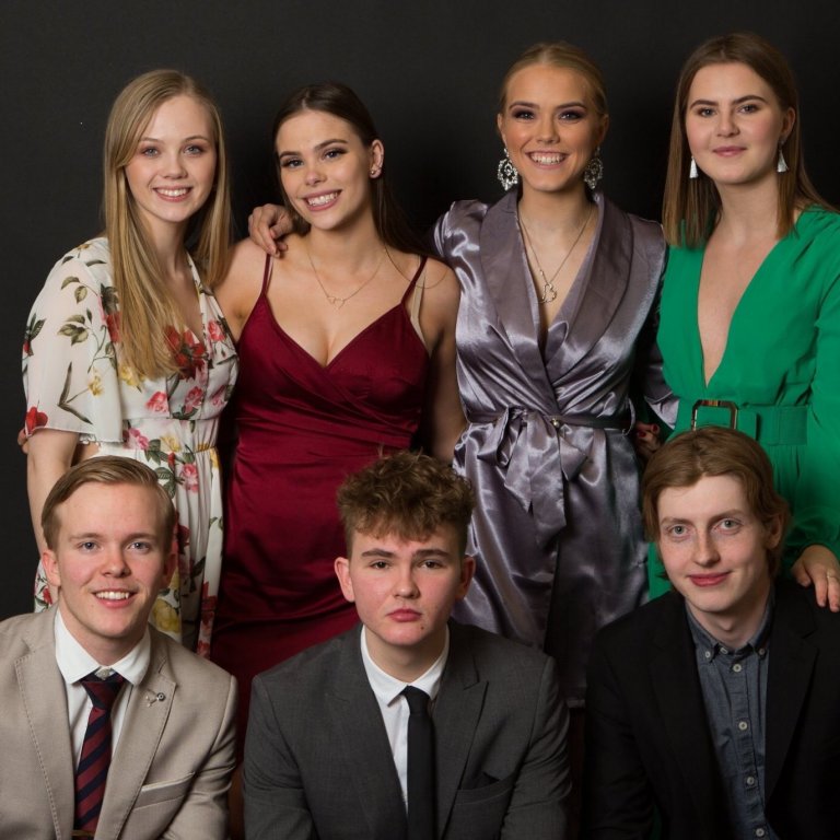 Fráfarandi stjórn Nemendafélagsins